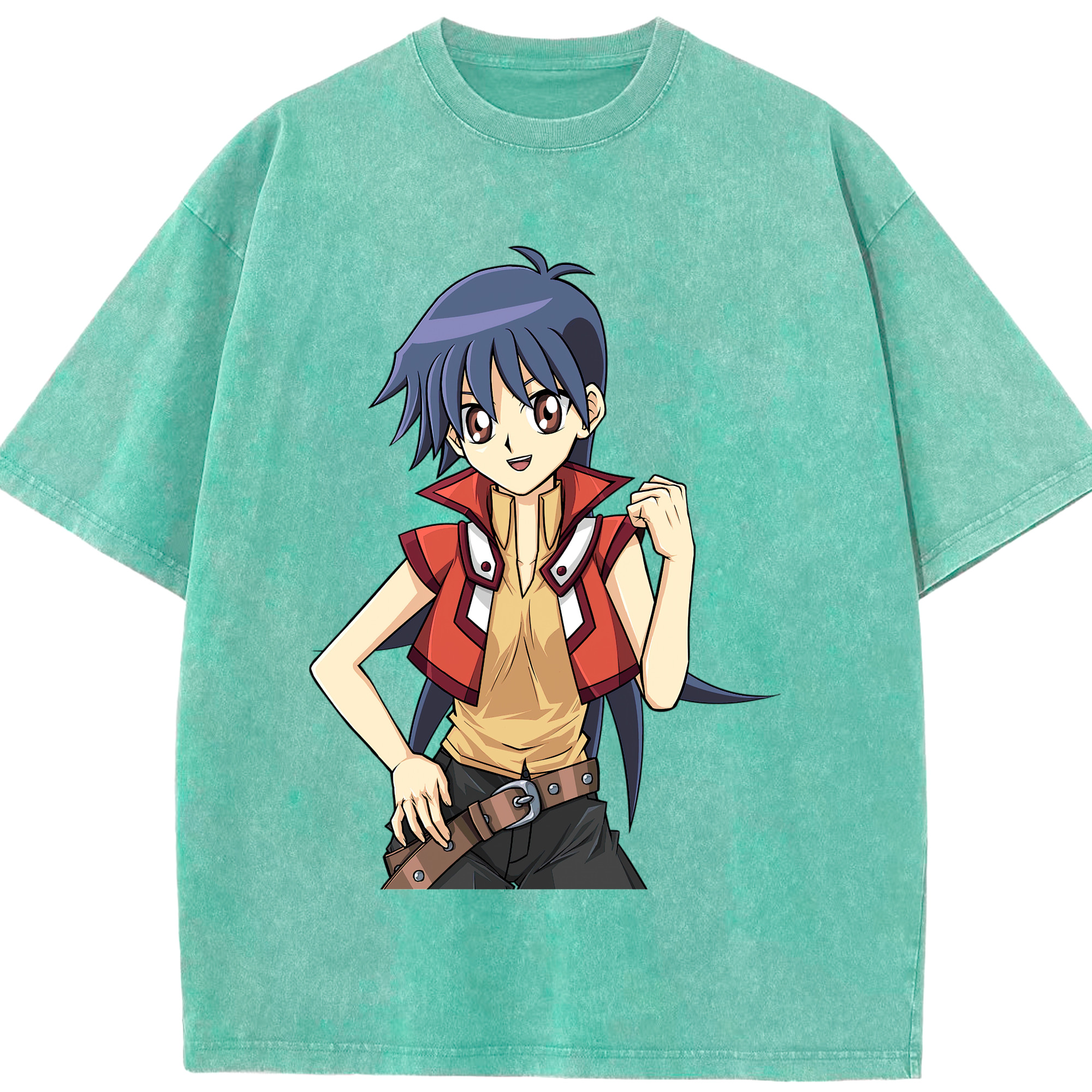 （画像用） 遊☆戯☆王 Yu-Gi-Oh! 綿100% ヴィンテージ風 半袖Tシャツ（フロントプリント）